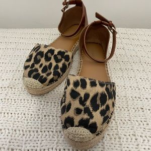 Old Navy Leopard Espadrille Sandals